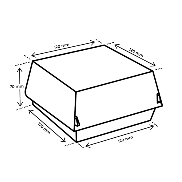 Afmetingen hamburgerbak Large karton