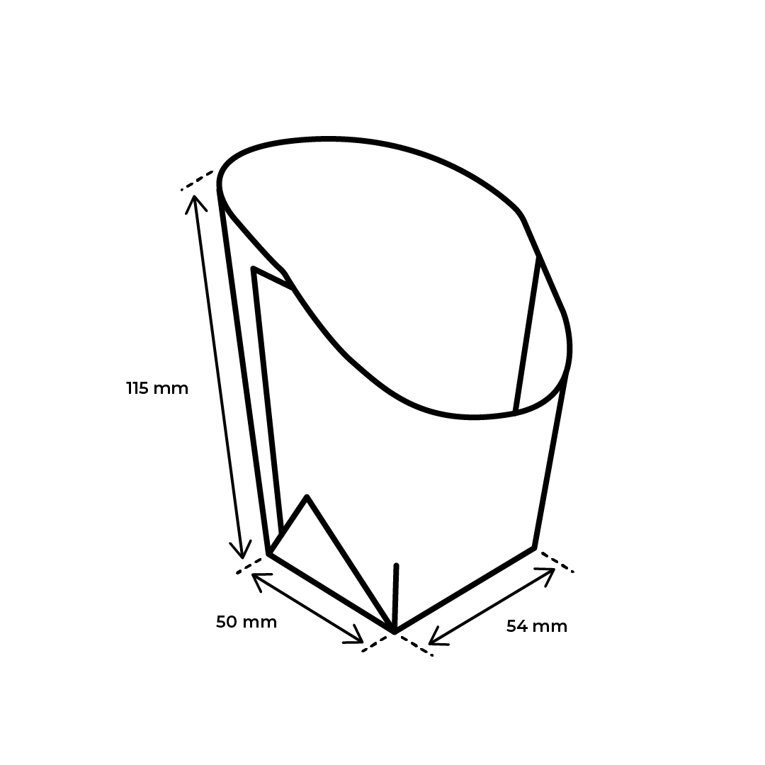 Afmetingen maten wrapcup karton