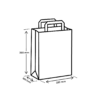 Afmetingen Papieren draagtas Small