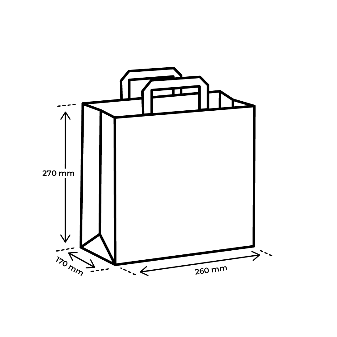 Afmetingen Papieren draagtas Medium