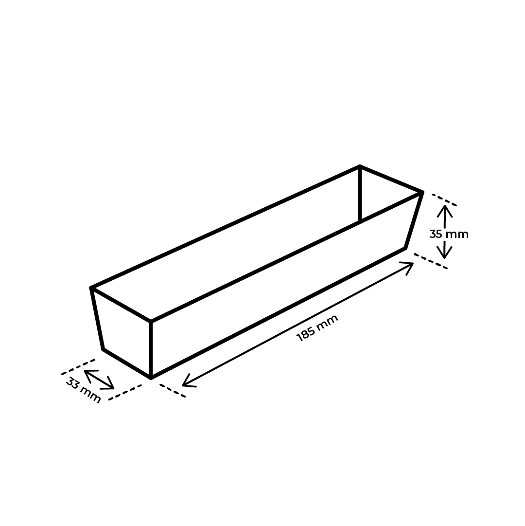 Afmetingen Frikandelbakje A16N karton
