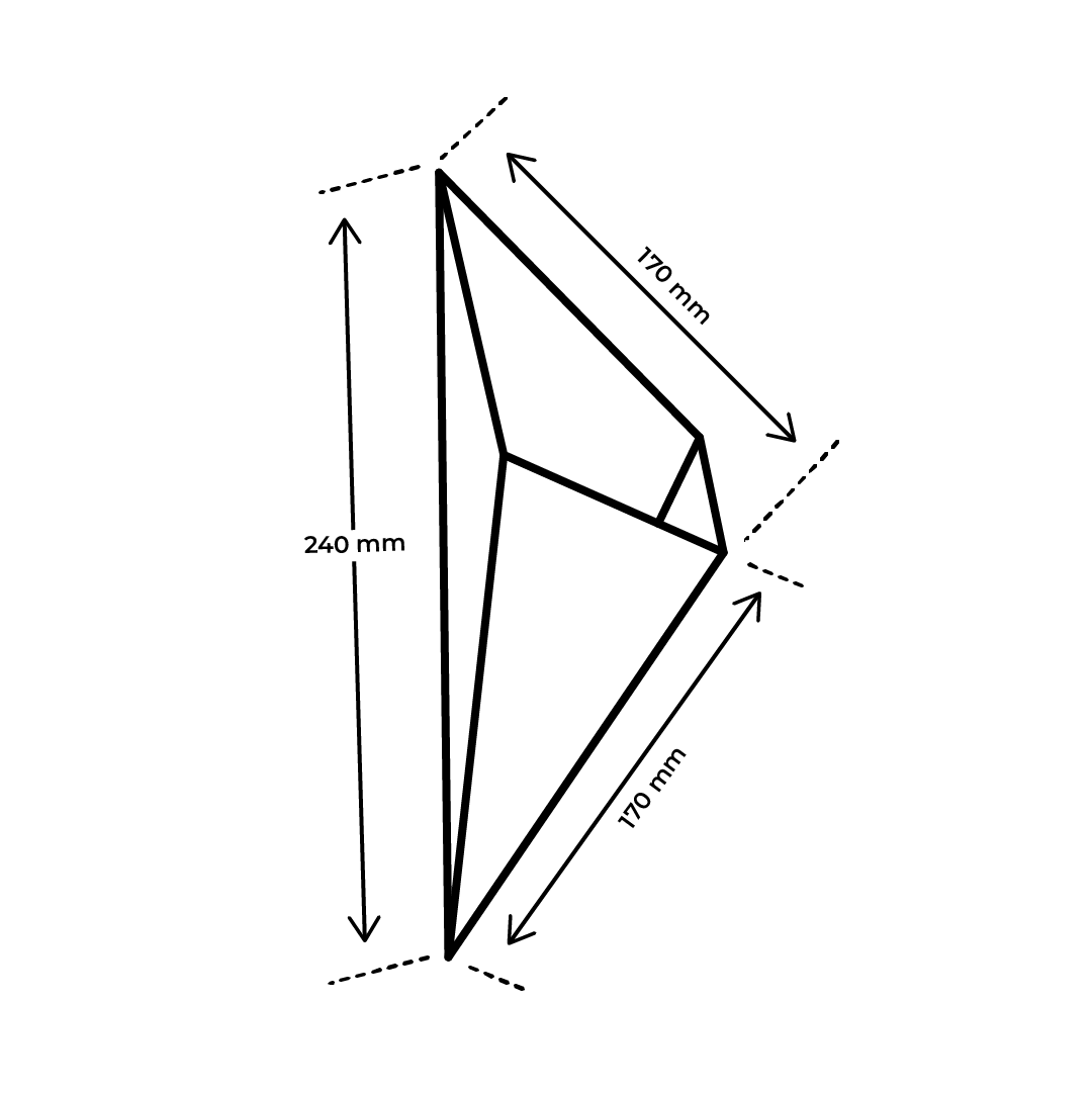 Afmetingen Frietzak K17 Medium Karton