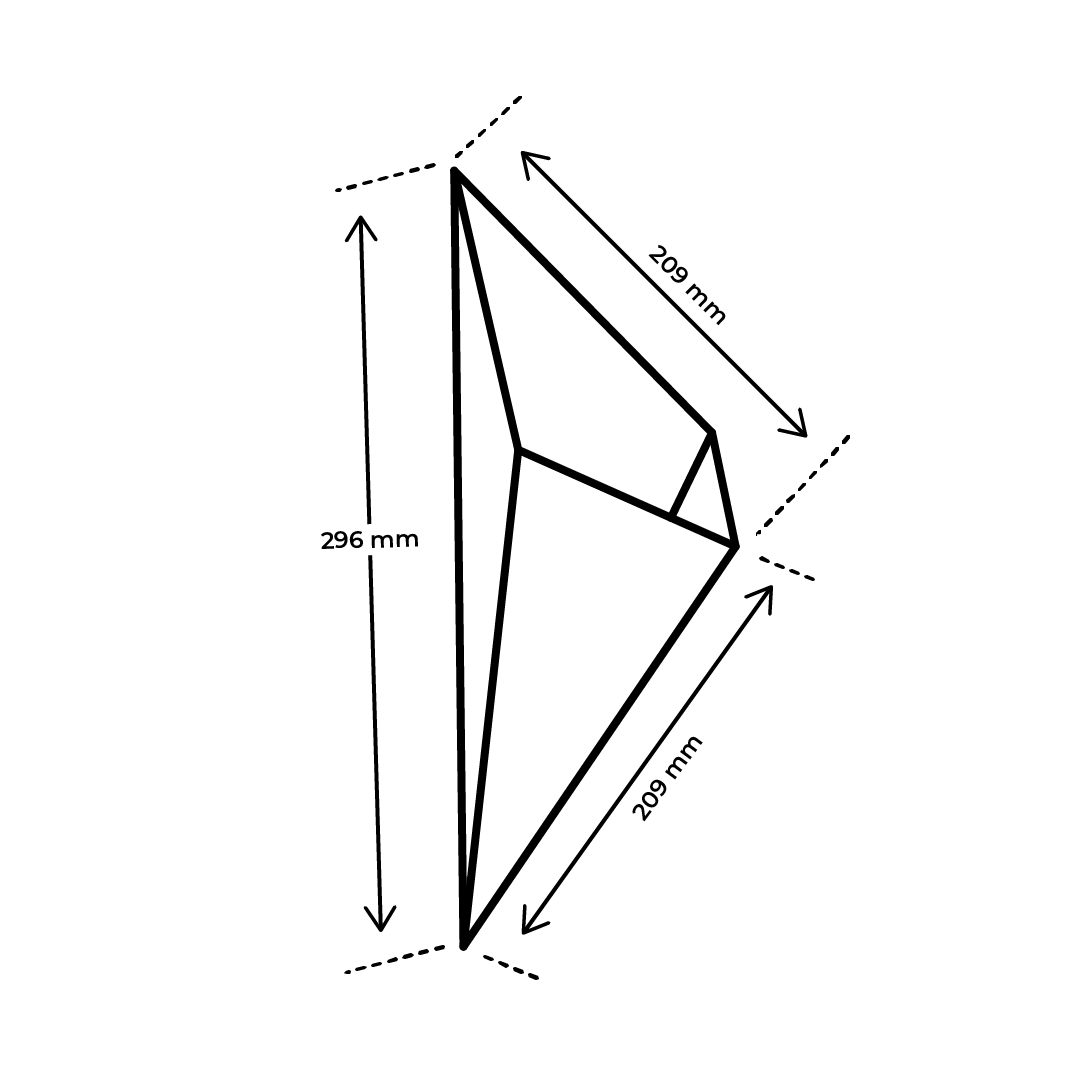 Afmetingen Frietzak K21 Large Karton