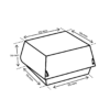 Afmetingen hamburgerbak Medium karton