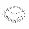 Afmetingen hamburgerbak Extra Large karton
