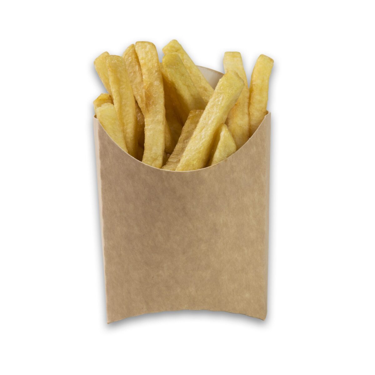 Kraft karton Frietscoop Medium 105x85x40 mm snackverapkking