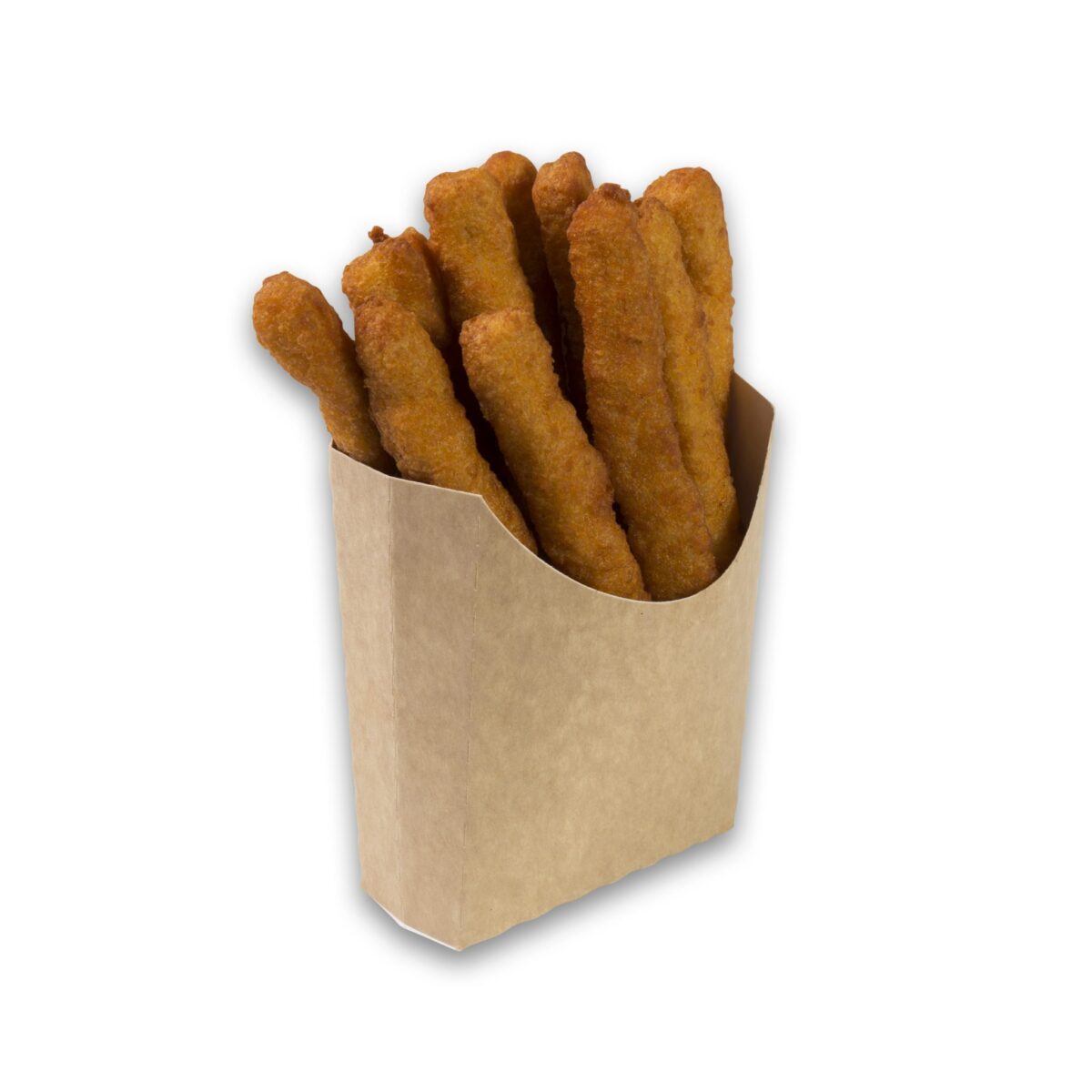 Kraft karton Frietscoop Medium 105x85x40 mm snackverapkking