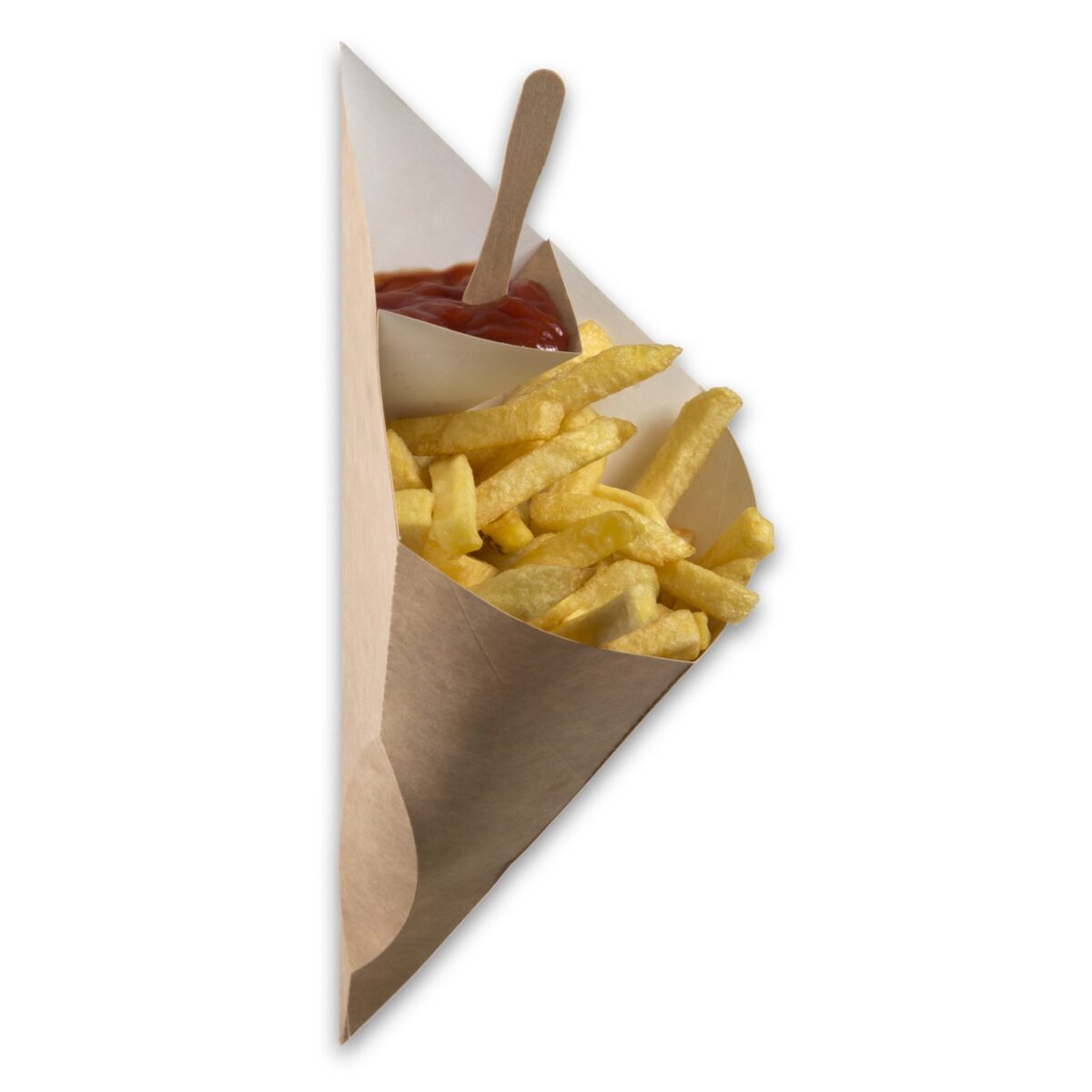 Kraft-karton-Frietzak-met-sausvak-medium-295x227x196-mm-snackverpakking-Chip-n-Dip