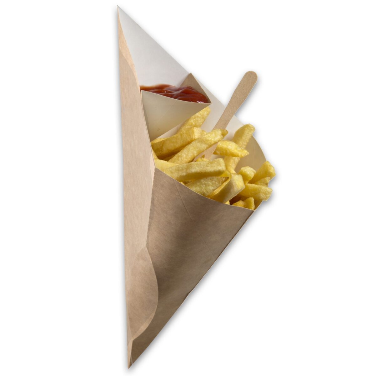 Kraft-karton-Frietzak-met-sausvak-medium-295x227x196-mm-snackverpakking-Chip-n-Dip