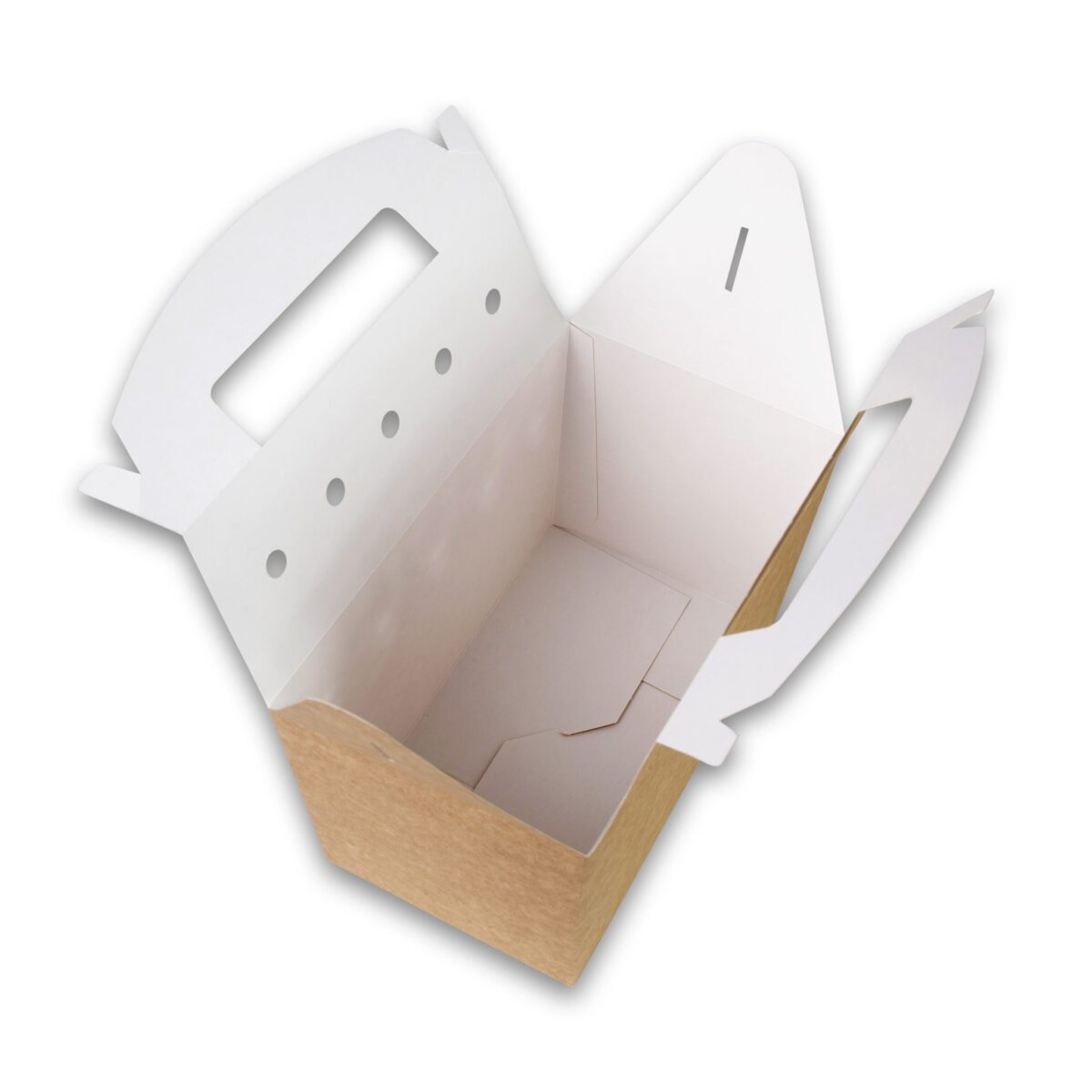 Kraft karton Snackbox met handvat 192x112x132 kidsbox