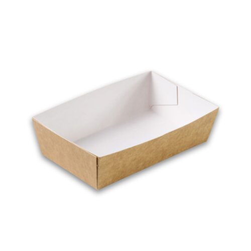 Kraft karton snackbakje A3 medium 120x70x35 mm snackverpakking