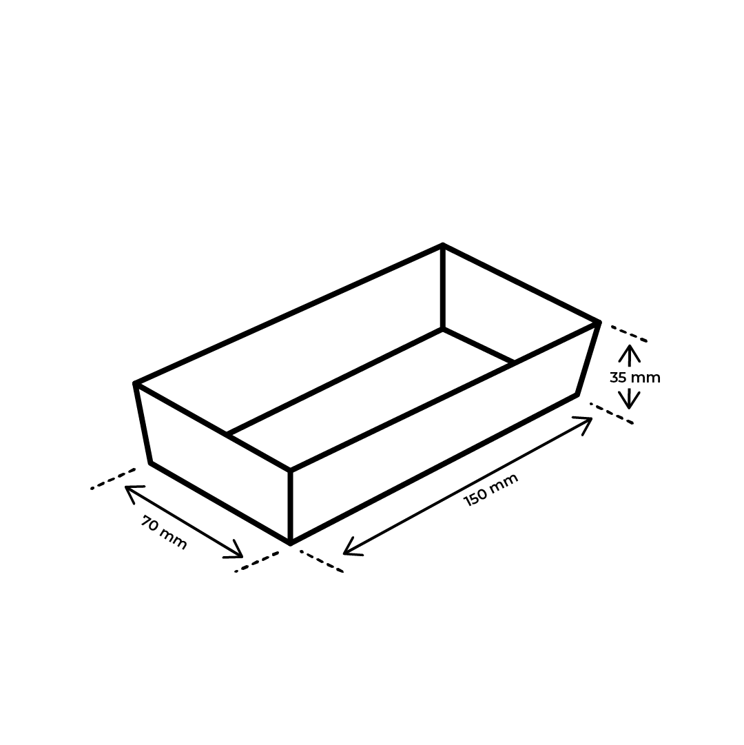 Afmetingen Frietbakje A13 Large karton